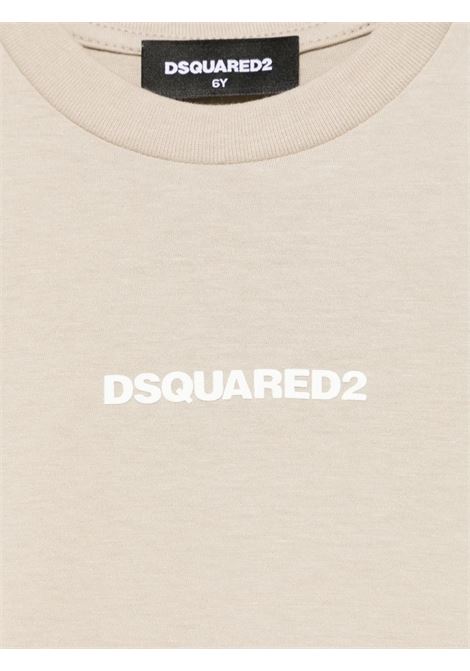 Taupe T-Shirt With Logo DSQUARED2 KIDS | DQ2823-D004GDQ717